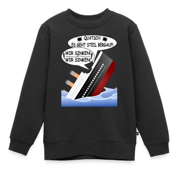 Steil Bergauf-lustige Sprüche-positives Denken - Kinder Premium Organic Sweatshirt - Schwarz - Vorne - AI Model Kid Female (0cm)