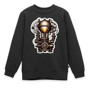 Ampoule / Ampoule / Luminosité / Lumière - Sweat Premium enfant bio - noir - Devant - AI Model Kid Female (0cm)