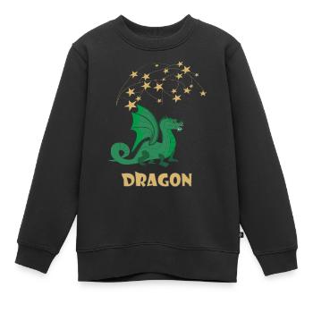 Dragon - Kinder Premium Organic Sweatshirt - Schwarz - Vorne - AI Model Kid Female (0cm)