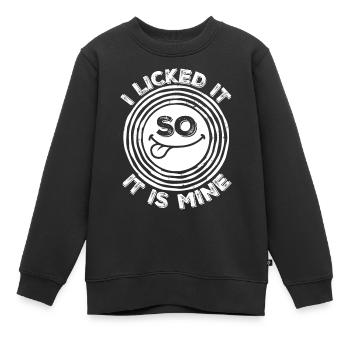 Je l’ai léché pour que ce soit le mien drôle de dire effronté - Sweat Premium enfant bio - noir - Devant - AI Model Kid Female (0cm)