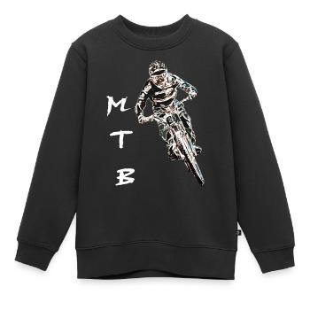 MTB MTB Downhill - Kinder Premium Organic Sweatshirt - Schwarz - Vorne - AI Model Kid Female (0cm)