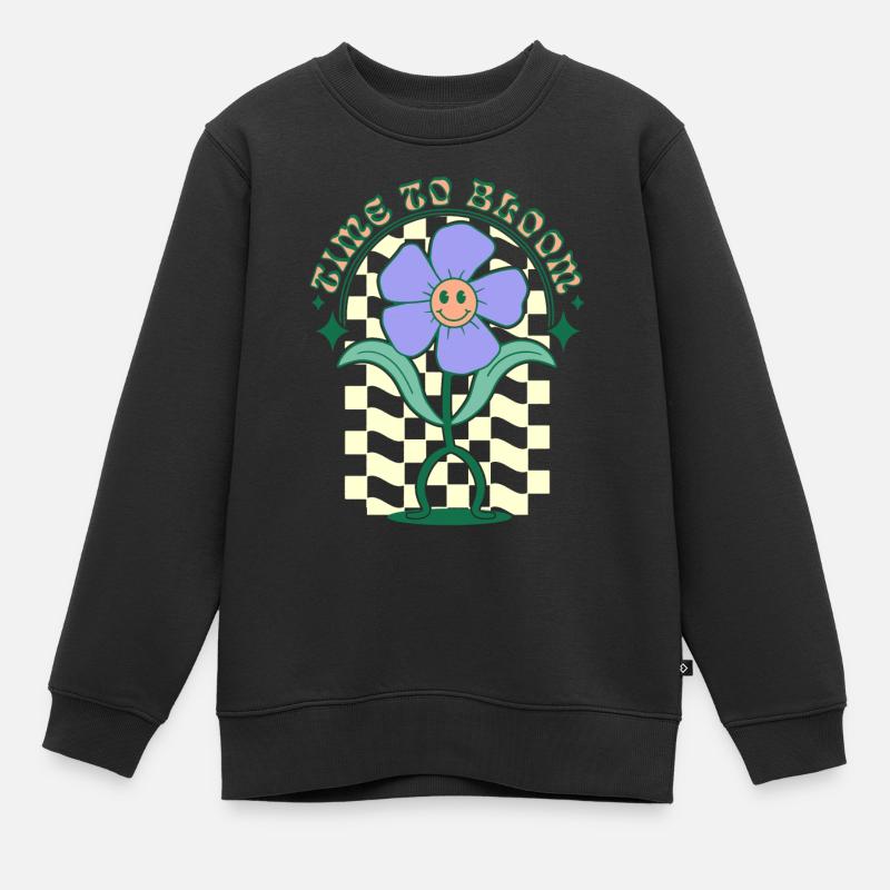 Temps de floraison - Sweat Premium enfant bio - noir