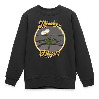 Miracles! - Sweat Premium enfant bio - noir - Devant - AI Model Kid Female (0cm)
