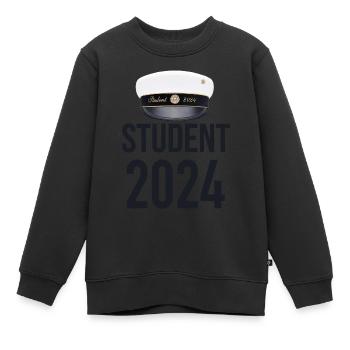 Remise des diplômes de la classe 2024 Fête de remise des diplômes du lycée - Sweat Premium enfant bio - noir - Devant - AI Model Kid Female (0cm)