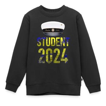 Remise des diplômes de la classe 2024 Fête de remise des diplômes du lycée - Sweat Premium enfant bio - noir - Devant - AI Model Kid Female (0cm)