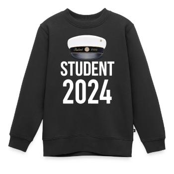 Remise des diplômes de la classe 2024 Fête de remise des diplômes du lycée - Sweat Premium enfant bio - noir - Devant - AI Model Kid Female (0cm)