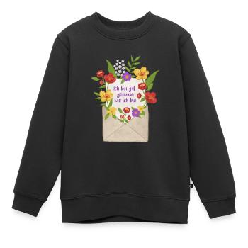 Message de lettre d’amour à moi-même - Sweat Premium enfant bio - noir - Devant - AI Model Kid Female (0cm)