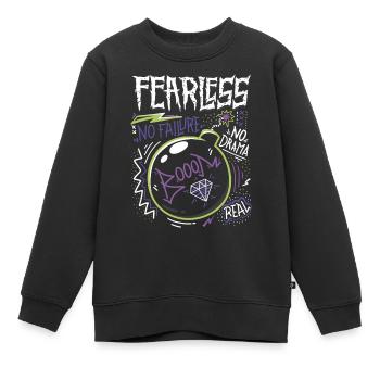 Keine Fehler - Kinder Premium Organic Sweatshirt - Schwarz - Vorne - AI Model Kid Female (0cm)