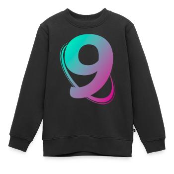 Nummer 9 mehrfarbig - Kinder Premium Organic Sweatshirt - Schwarz - Vorne - AI Model Kid Female (0cm)