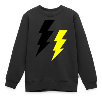Tonnerre d’éclairs - Sweat Premium enfant bio - noir - Devant - AI Model Kid Female (0cm)