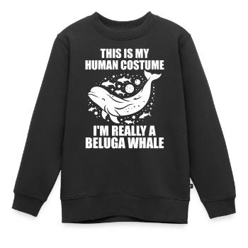 Beluga Whale Women Men Animal Beluga Whale Lover - Sweat Premium enfant bio - noir - Devant - AI Model Kid Female (0cm)