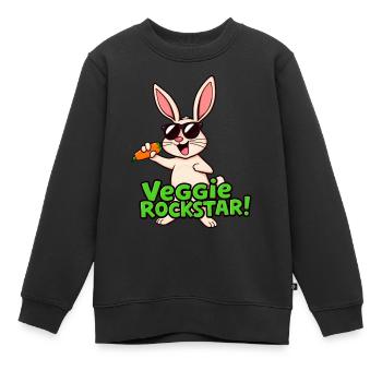 Skurrile Kaninchen-Sonnenbrille - Kinder Premium Organic Sweatshirt - Schwarz - Vorne - AI Model Kid Female (0cm)