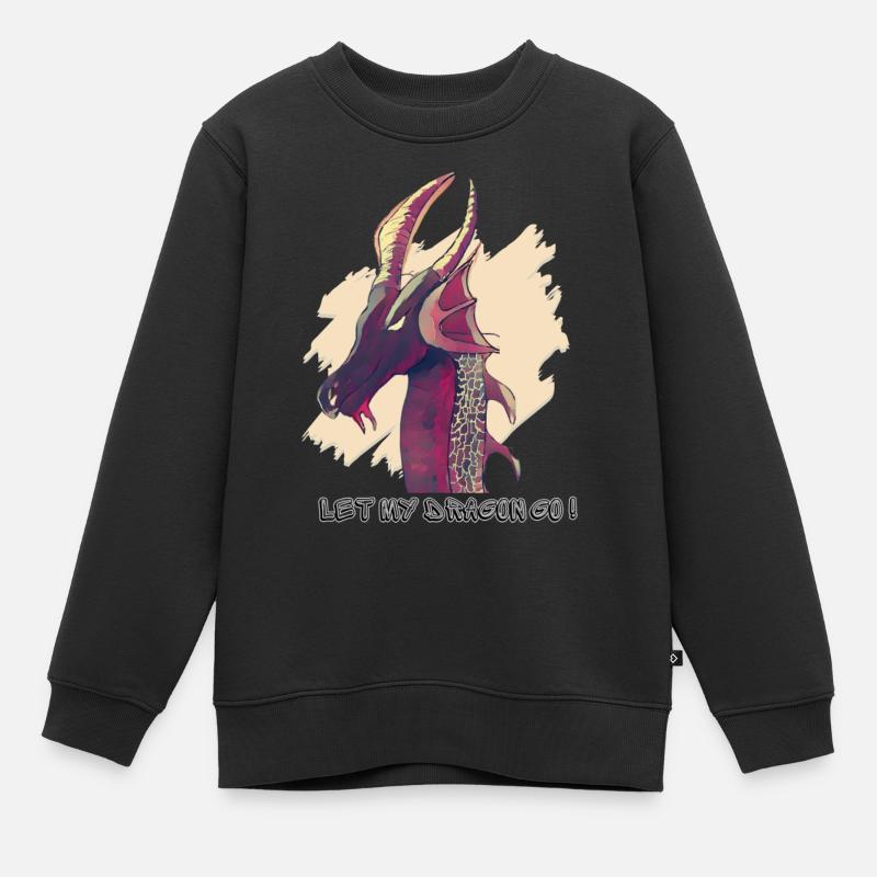 Let My Dragon Go ! - Sweat Premium enfant bio - noir