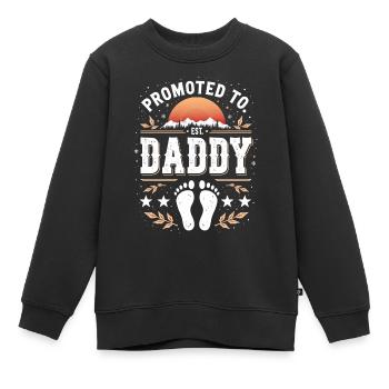 Promu au rang de papa est. 2025 - Sweat Premium enfant bio - noir - Devant - AI Model Kid Female (0cm)