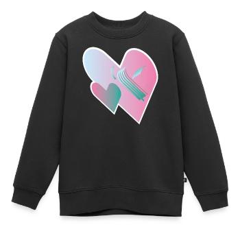 Love Assemble 00 - Kids Premium Organic Sweatshirt - black - Front - AI Model Kid Female (0cm)