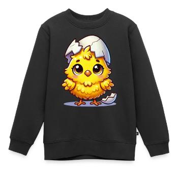 kuecken comic - Kinder Premium Organic Sweatshirt - Schwarz - Vorne - AI Model Kid Female (0cm)