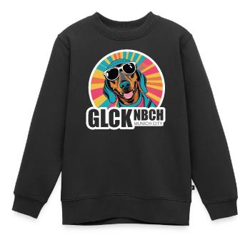 Le quartier de Glockenbach ? Toujours! - Sweat Premium enfant bio - noir - Devant - AI Model Kid Female (0cm)