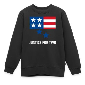 Justice pour deux - Sweat Premium enfant bio - noir - Devant - AI Model Kid Female (0cm)