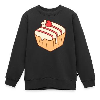 Cuisson de cupcakes, boulangerie, pâtisserie - Sweat Premium enfant bio - noir - Devant - AI Model Kid Female (0cm)