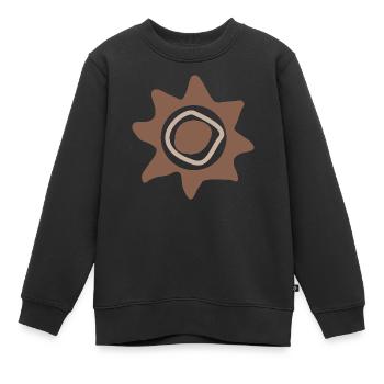 Abstrakte Sonne - Kinder Premium Organic Sweatshirt - Schwarz - Vorne - AI Model Kid Female (0cm)