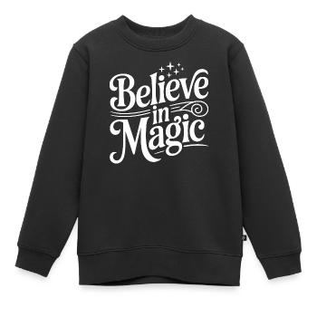 Croire en la magie - Sweat Premium enfant bio - noir - Devant - AI Model Kid Female (0cm)