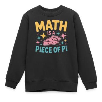 Math Pie – Cake as Pi Math Joke - Kids Premium Organic Sweatshirt - black - Front - AI Model Kid Female (0cm)