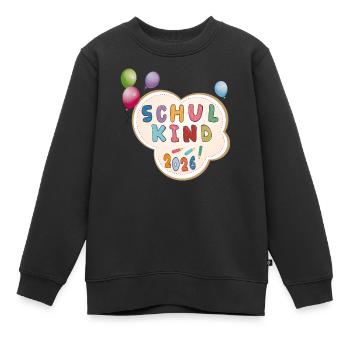 Schulkind 2026  Einschulung - Kinder Premium Organic Sweatshirt - Schwarz - Vorne - AI Model Kid Female (0cm)