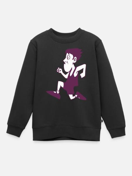 Marathonien - Sweat Premium enfant bio - noir