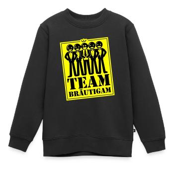 Mariage Marié Enterrement de vie de jeune fille - Sweat Premium enfant bio - noir - Devant - AI Model Kid Female (0cm)