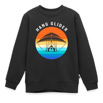 Gleitschirm Gleitschirmflieger Gleitschirmfliegen - Kinder Premium Organic Sweatshirt - Schwarz - Vorne - AI Model Kid Female (0cm)