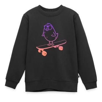 Skateboarding Tricks Skateboard Kücken Skater - Kinder Premium Organic Sweatshirt - Schwarz - Vorne - AI Model Kid Female (0cm)