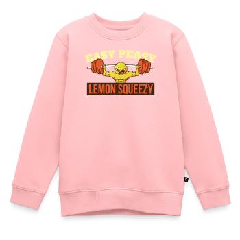 Zitrone Gewichtheben Handel Gym Fitness Workout - Kinder Premium Organic Sweatshirt - Rosa - Vorne - AI Model Kid Female (0cm)