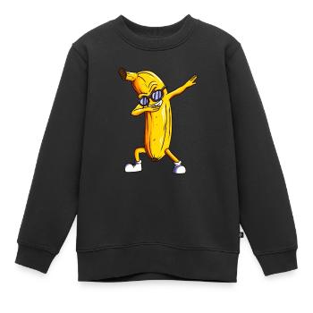 Dabbing Banane Fruit Banane Banane Dab - Sweat Premium enfant bio - noir - Devant - AI Model Kid Female (0cm)