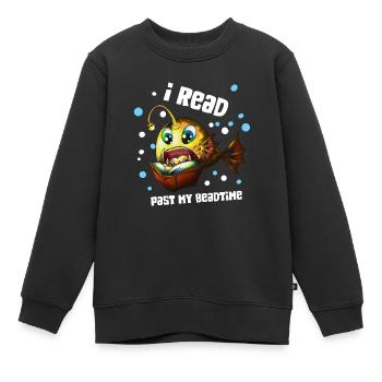 Lecture Poisson d’eau profonde Angel Lampe Lecture au lit - Sweat Premium enfant bio - noir - Devant - AI Model Kid Female (0cm)