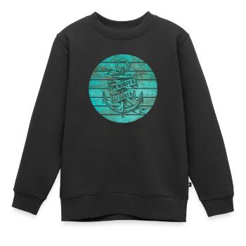 Im Norden geboren und jetzt hier - Kinder Premium Organic Sweatshirt - Schwarz - Vorne - AI Model Kid Female (0cm)