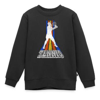 Tennis Tennisspielerin Frau Sport Match Verein Fan - Kinder Premium Organic Sweatshirt - Schwarz - Vorne - AI Model Kid Female (0cm)