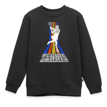 Tennis Tennisspielerin Frau Sport Match Verein Fan - Kinder Premium Organic Sweatshirt - Schwarz - Vorne - AI Model Kid Female (0cm)