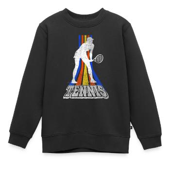 Tennis Tennisspielerin Frau Sport Match Verein Fan - Kinder Premium Organic Sweatshirt - Schwarz - Vorne - AI Model Kid Female (0cm)