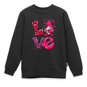 Wichtel frisch verliebt Verliebte Paare Mann Frau - Kinder Premium Organic Sweatshirt - Schwarz - Vorne - AI Model Kid Female (0cm)