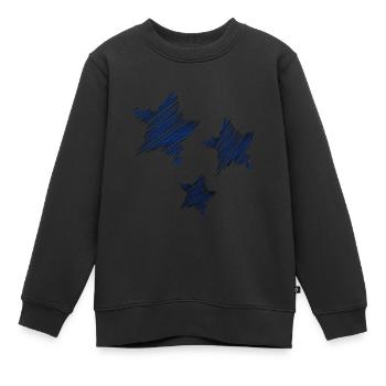ETOILE. STAR. ETOILES. FÊTE. ANNIVERSAIRE. NOËL. C - Sweat Premium enfant bio - noir - Devant - AI Model Kid Female (0cm)