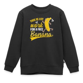Beaucoup de travail pour les coureurs de marathon de banane gratuits - Sweat Premium enfant bio - noir - Devant - AI Model Kid Female (0cm)
