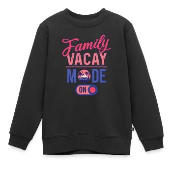 Family Vacay Mode ON | Family Vacation - Kinder Premium Organic Sweatshirt - Schwarz - Vorne - AI Model Kid Female (0cm)