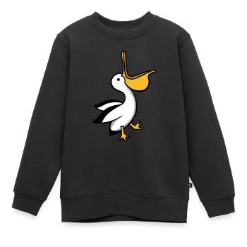 Mignon Pélican - Sweat Premium enfant bio - noir - Devant - AI Model Kid Female (0cm)