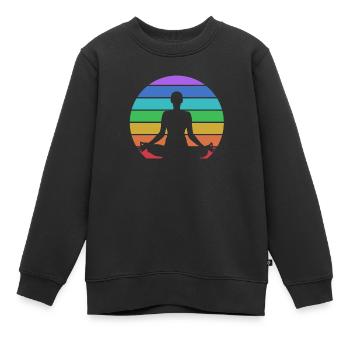 Yoga Meditation Spiritual Body Energy Chakras - Kinder Premium Organic Sweatshirt - Schwarz - Vorne - AI Model Kid Female (0cm)