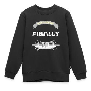 Happy Birthday, zum 10. Geburtstag, Geschenkidee - Kinder Premium Organic Sweatshirt - Schwarz - Vorne - AI Model Kid Female (0cm)