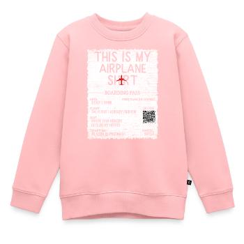 Devis de voyage de vacances - C’est mon avion - Sweat Premium enfant bio - rose - Devant - AI Model Kid Female (0cm)