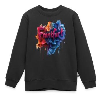 Frankfurt - Kinder Premium Organic Sweatshirt - Schwarz - Vorne - AI Model Kid Female (0cm)