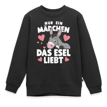 Esel Eselchen Maultier Muli - Kinder Premium Organic Sweatshirt - Schwarz - Vorne - AI Model Kid Female (0cm)