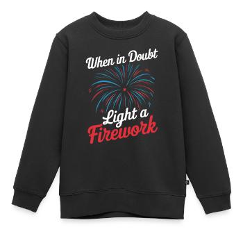 Pyrotechniker Feuerwerk Pyrotechnik - Kinder Premium Organic Sweatshirt - Schwarz - Vorne - AI Model Kid Female (0cm)