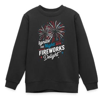 Pyrotechniker Feuerwerk Pyrotechnik - Kinder Premium Organic Sweatshirt - Schwarz - Vorne - AI Model Kid Female (0cm)
